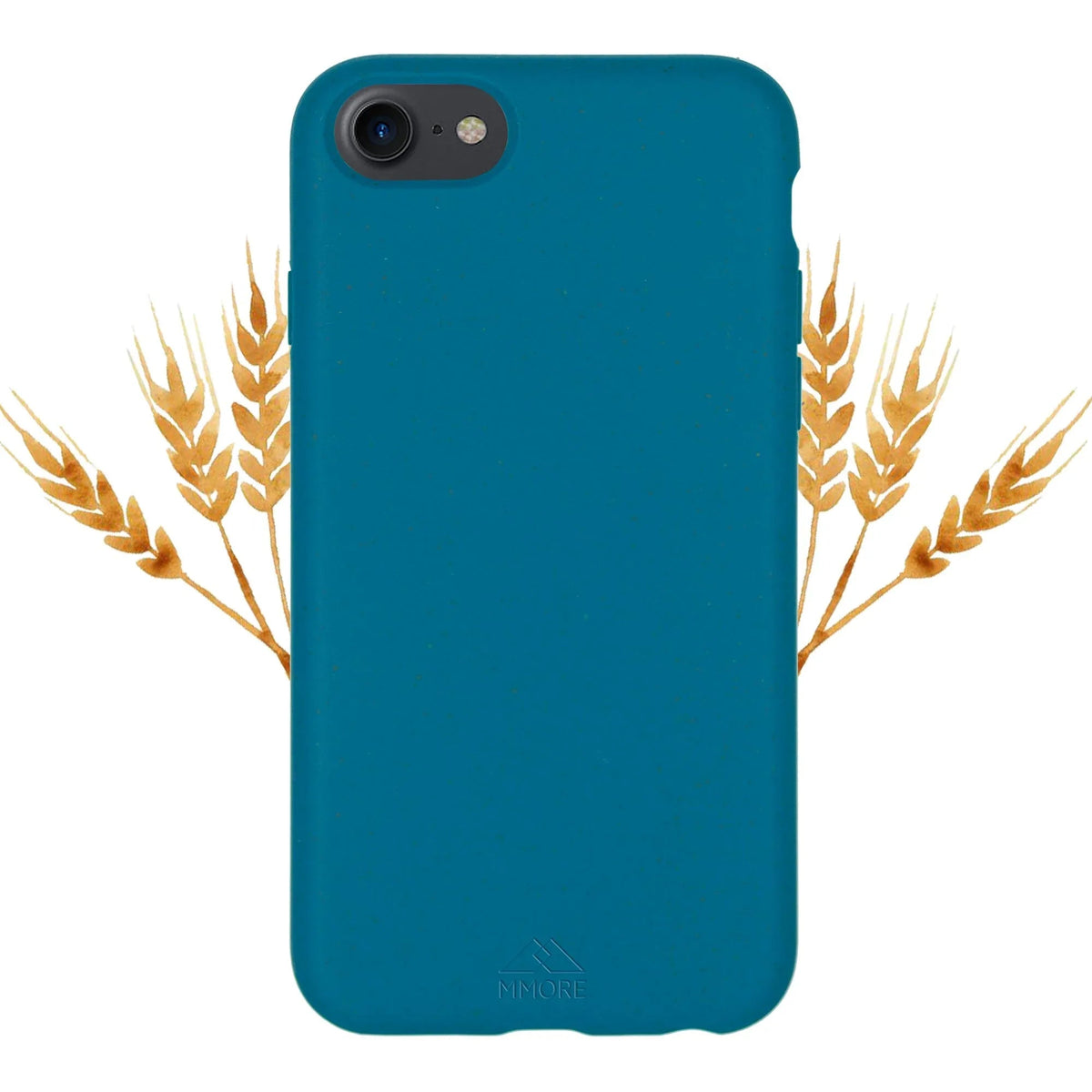 Deep Sea Blue biodegradable phone case eco-friendly material on a light background.
