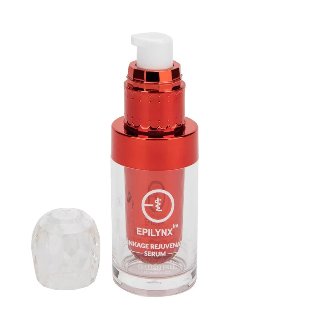 Enriching Ageless Rejuvenate Face Serum bottle with a backdrop of bamboo leaves.