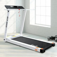 Folded Everfit treadmill highlighting smooth hinges and compact profile for home use