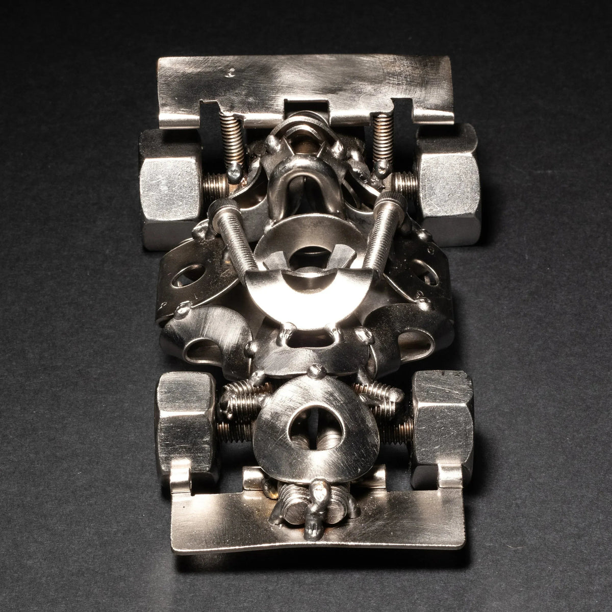 Scrap Metal Formula 1 Car, Steel Indy Car Figurine, Nuts and Bolts - Snagva