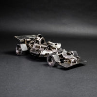 Scrap Metal Formula 1 Car, Steel Indy Car Figurine, Nuts and Bolts - Snagva