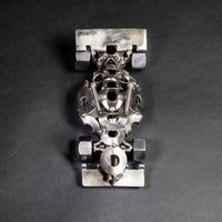 Scrap Metal Formula 1 Car, Steel Indy Car Figurine, Nuts and Bolts - Snagva