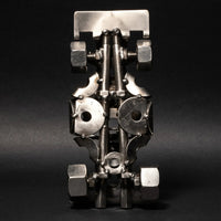 Scrap Metal Formula 1 Car, Steel Indy Car Figurine, Nuts and Bolts - Snagva