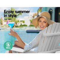 Gardeon Outdoor Furniture Adirondack Chairs Beach Chair Lounge Wooden