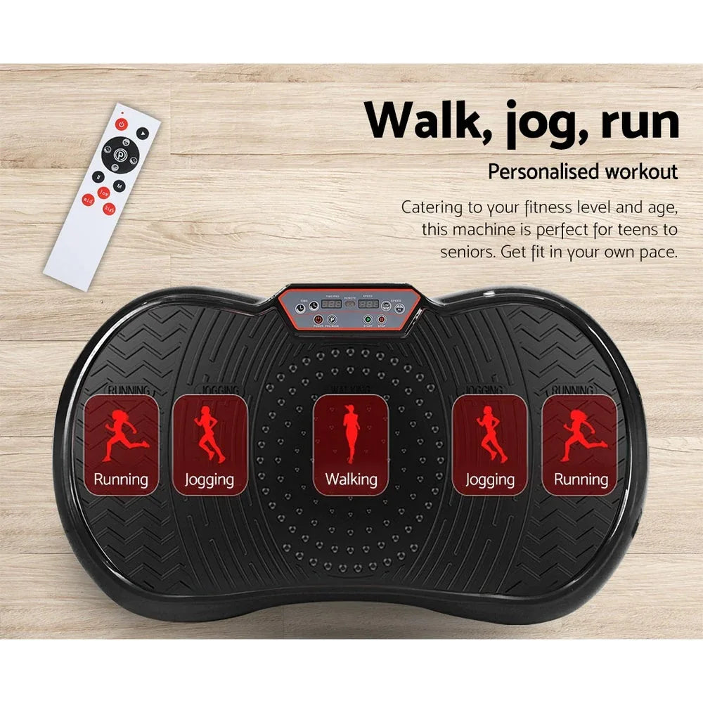Vibration machine plate shown from a top angle emphasizing the non-slip surface.