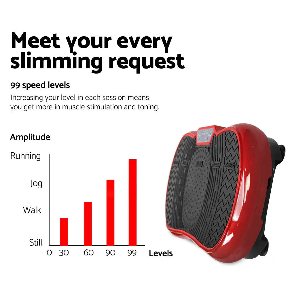 Side view of Everfit Vibration Machine platform showing sturdy black and silver design.