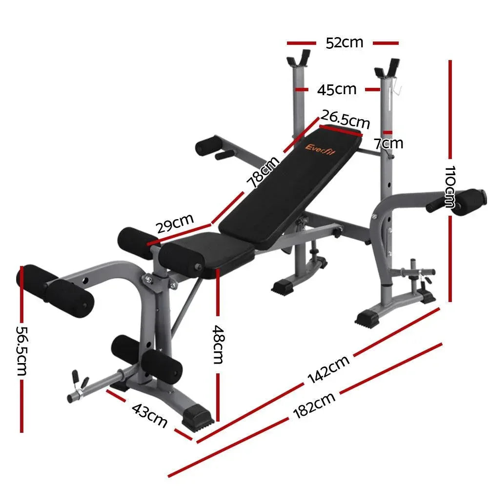 Everfit Weight Bench 8 in 1 Bench Press Adjustable Home Gym Station - Snagva