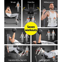 Everfit Weight Bench 8 in 1 Bench Press Adjustable Home Gym Station - Snagva