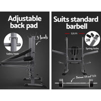 Everfit Weight Bench 8 in 1 Bench Press Adjustable Home Gym Station - Snagva