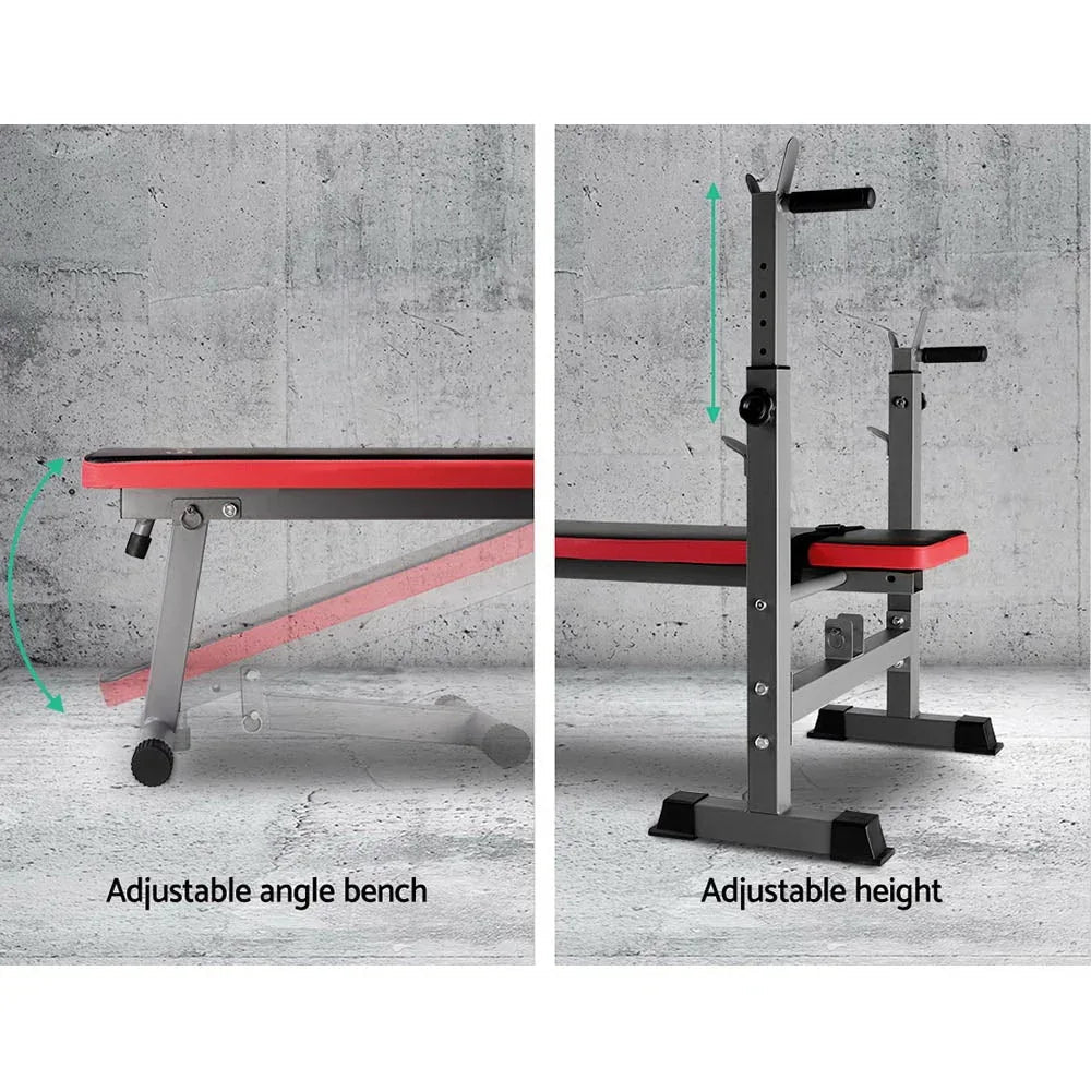 Weight bench with adjustable incline feature and secure locking mechanism