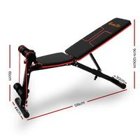 Side view of Everfit weight bench in incline position highlighting durable construction.