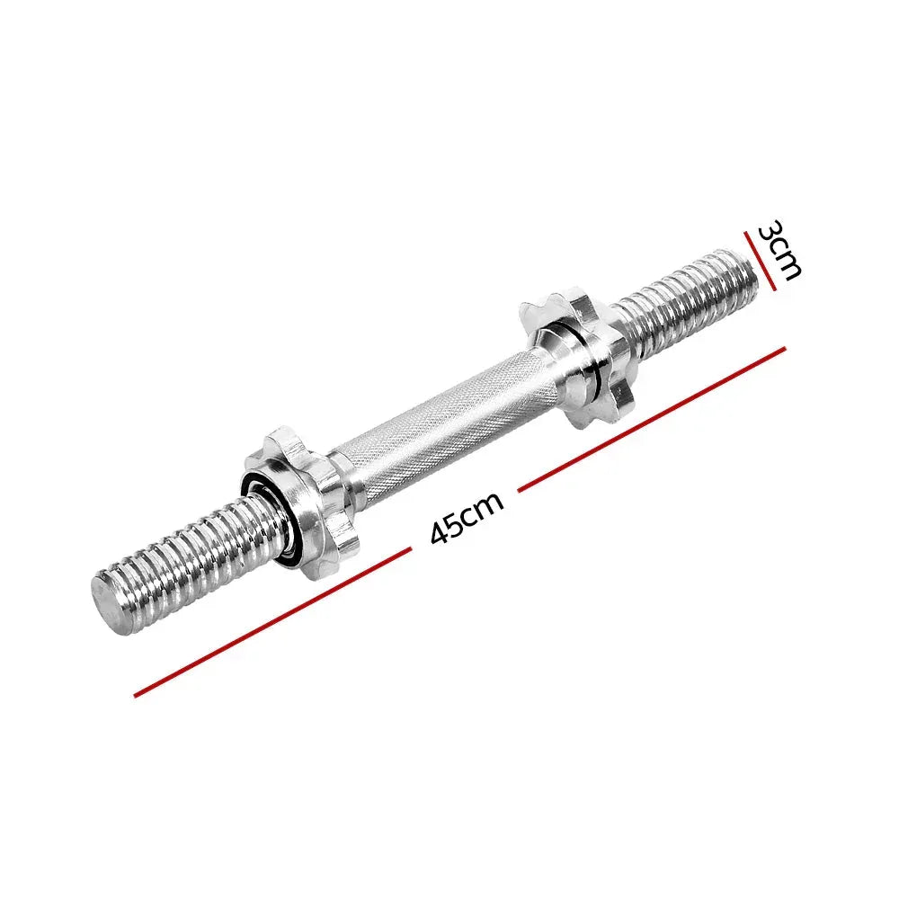 Everfit 45cm Dumbbell Bar Gym Home Exercise 150kg Capacity - Snagva