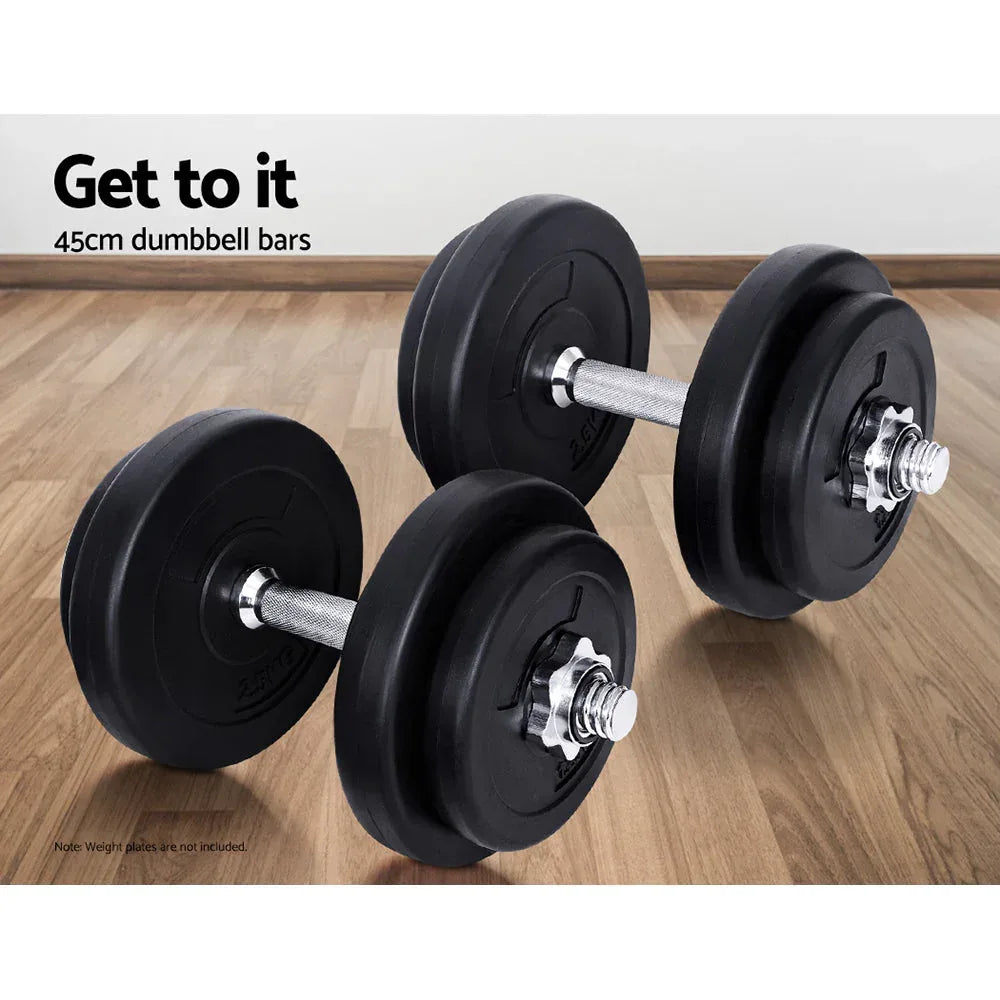 Everfit 45cm Dumbbell Bar Gym Home Exercise 150kg Capacity - Snagva
