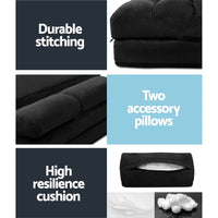 Lounge sofa bed displayed in an upright seated position on white background.
