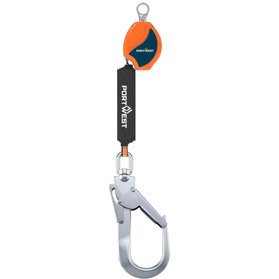 2-meter self-retracting lifeline with carabiner for fall protection during work at height
