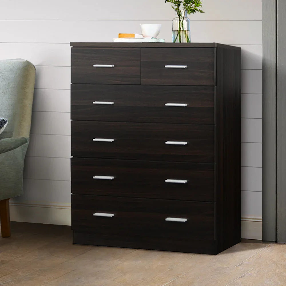 Top view highlighting smooth walnut surface and elegant design of storage cabinet.
