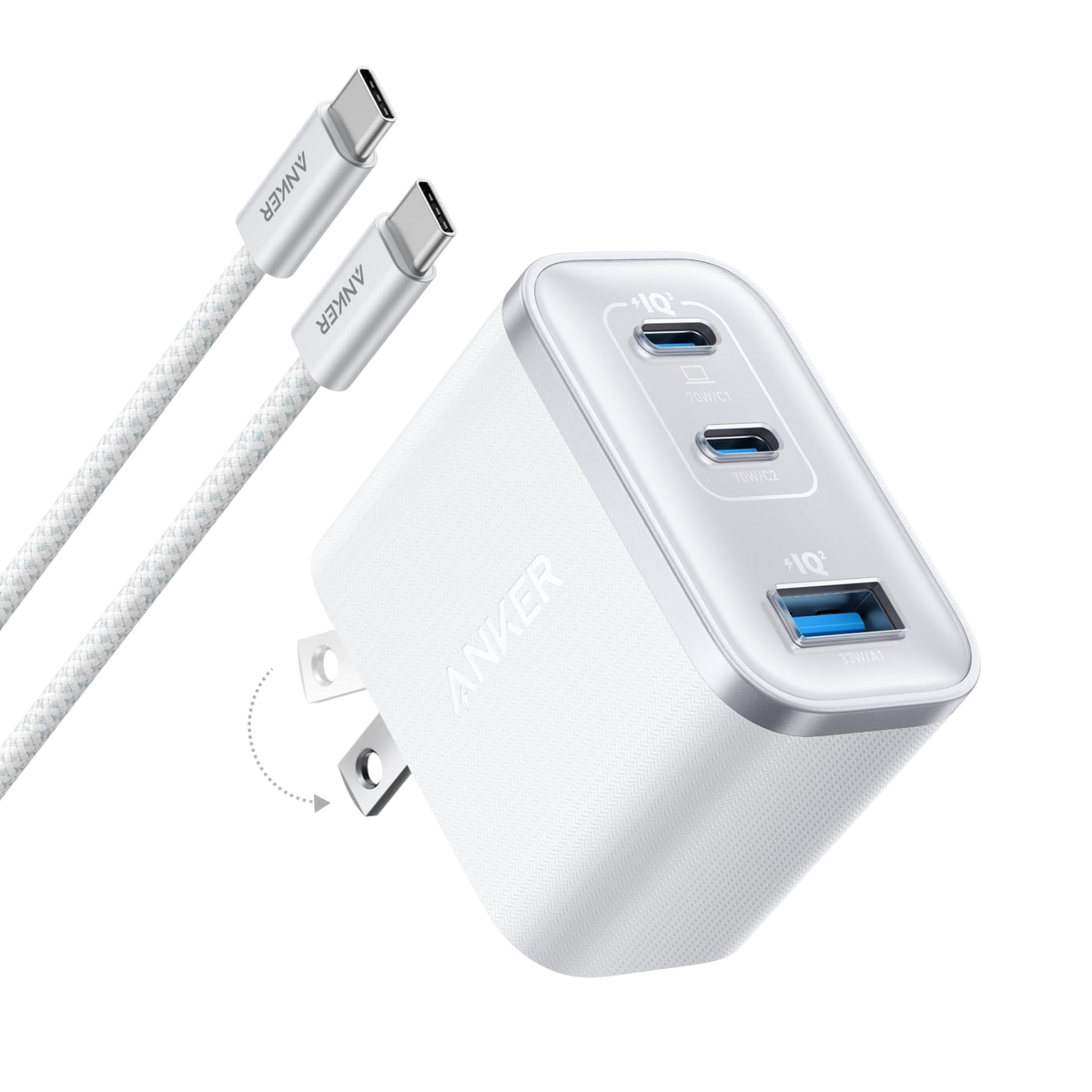 Anker Nano Charger 70W 3 Ports GaN