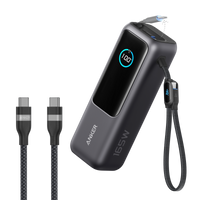 Anker Laptop Power Bank (25K, 165W, Built-In and Retractable Cables)