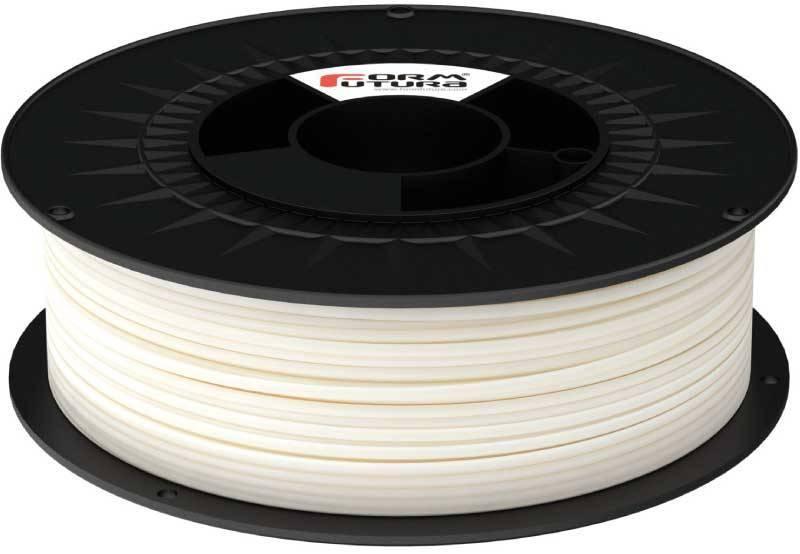 Standard spool of frosty white PLA 3D printer filament