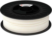 Standard spool of frosty white PLA 3D printer filament