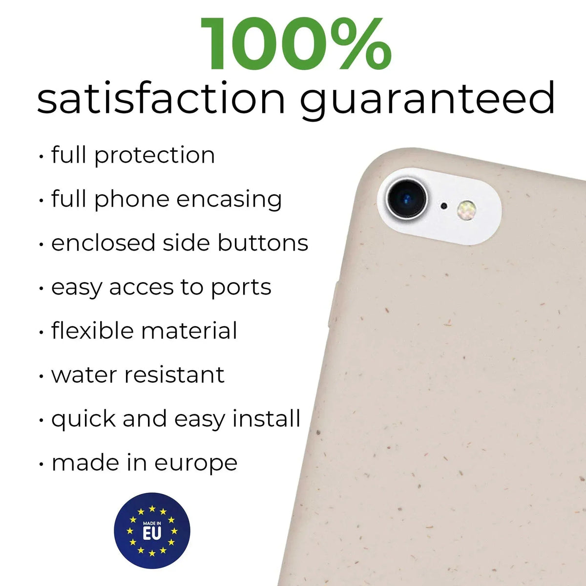 Biodegradable Personalized Phone Case - Natural White - Snagva