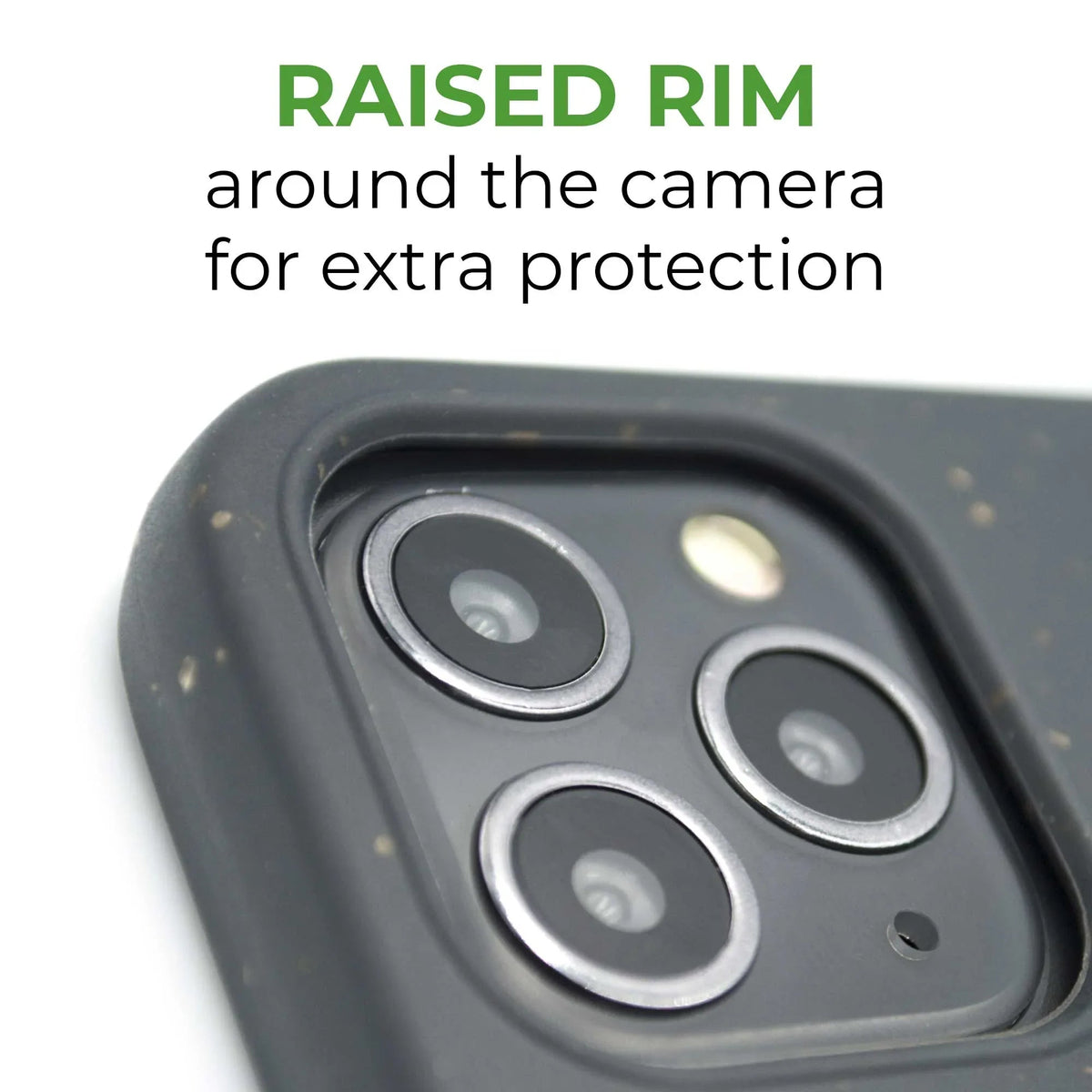 Fully compostable phone case offering durable protection against impacts.