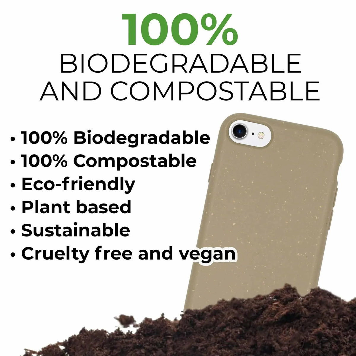 Biodegradable phone case - Olive green - Snagva