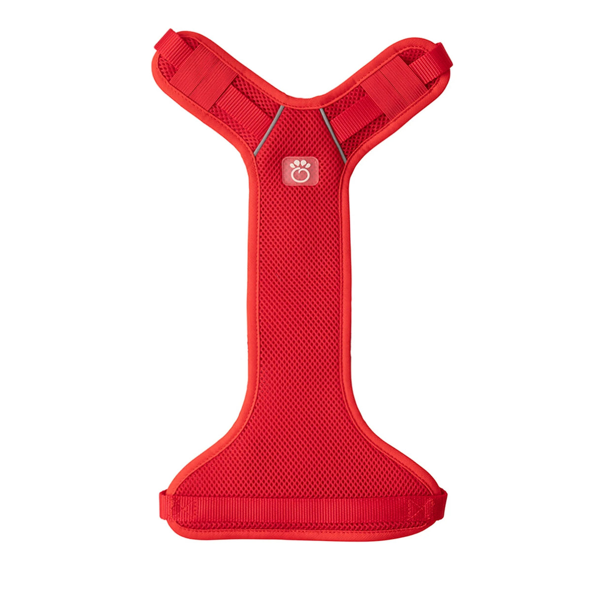 Black GF PET travel harness showcasing breathable mesh and adjustable straps on a white background.