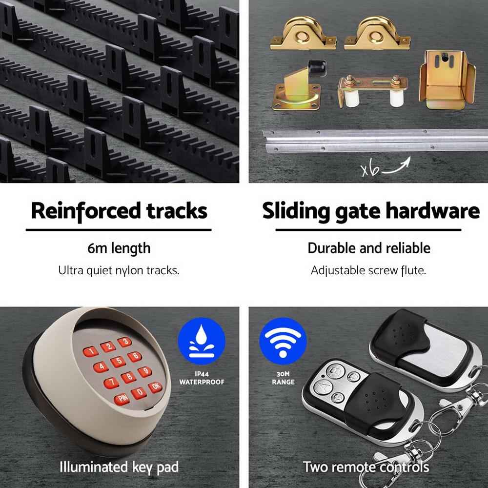 LockMaster Electric Sliding Gate Opener 1200KG Auto Keypad Hardware