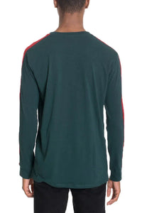 SIDE STRIPE LONG SLEEVE- GREEN - Snagva