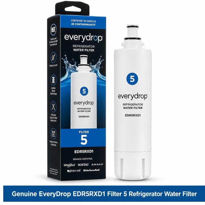 Compatible replacement EveryDrop EDR5RXD1 Filter 5 Refrigerator Water Filter - 1 Pack