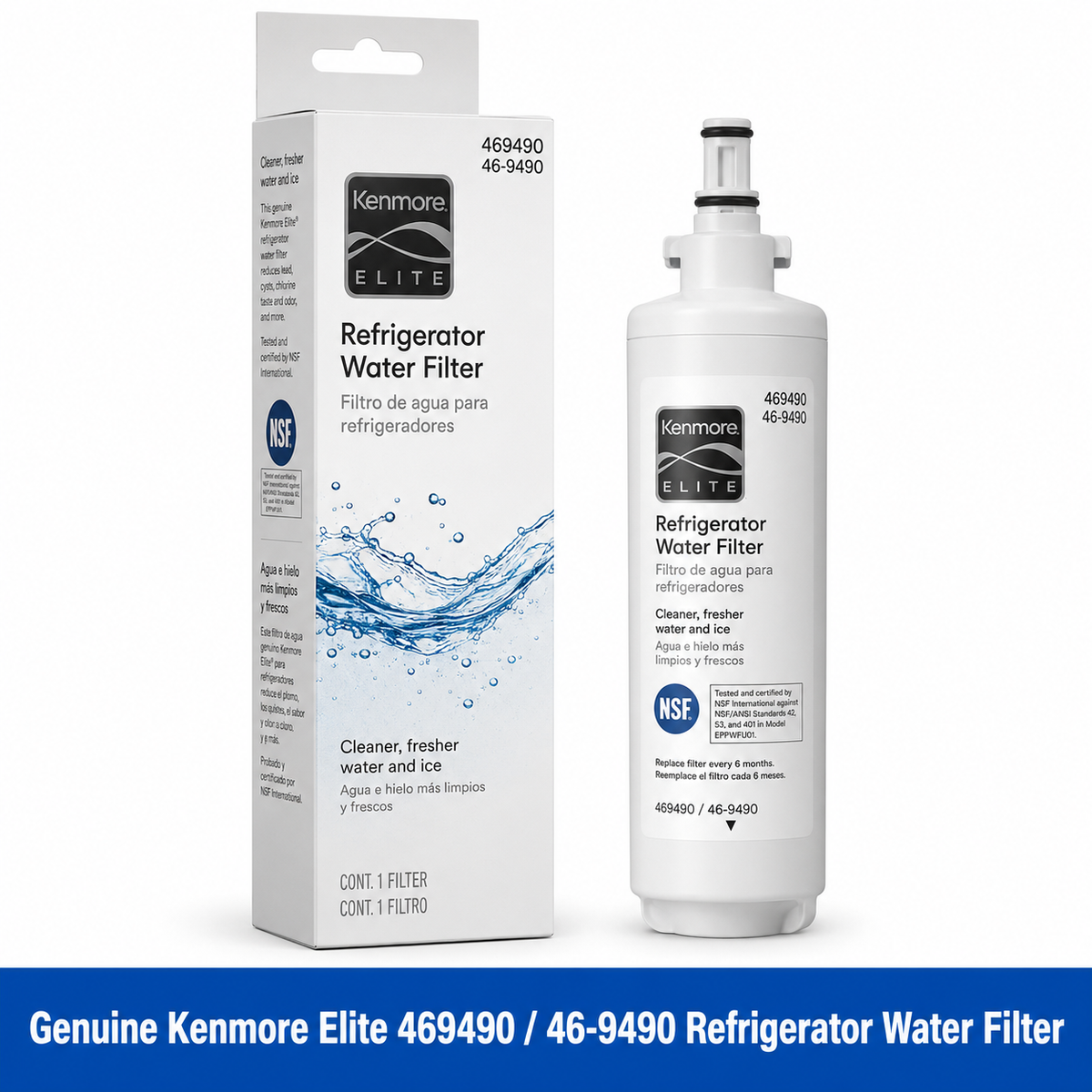 Compatible replacement Kenmore Elite 469490 / 46-9490 Water Filter - multi-pack options