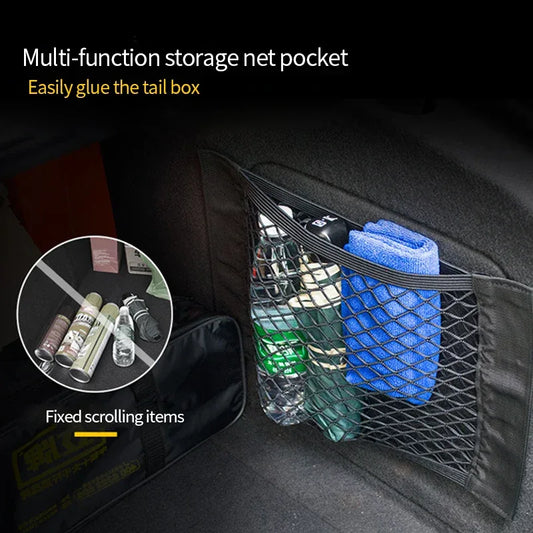 Car Trunk Storage Bag Nylon Mesh Nets Auto Back Rear Trunk Organizer