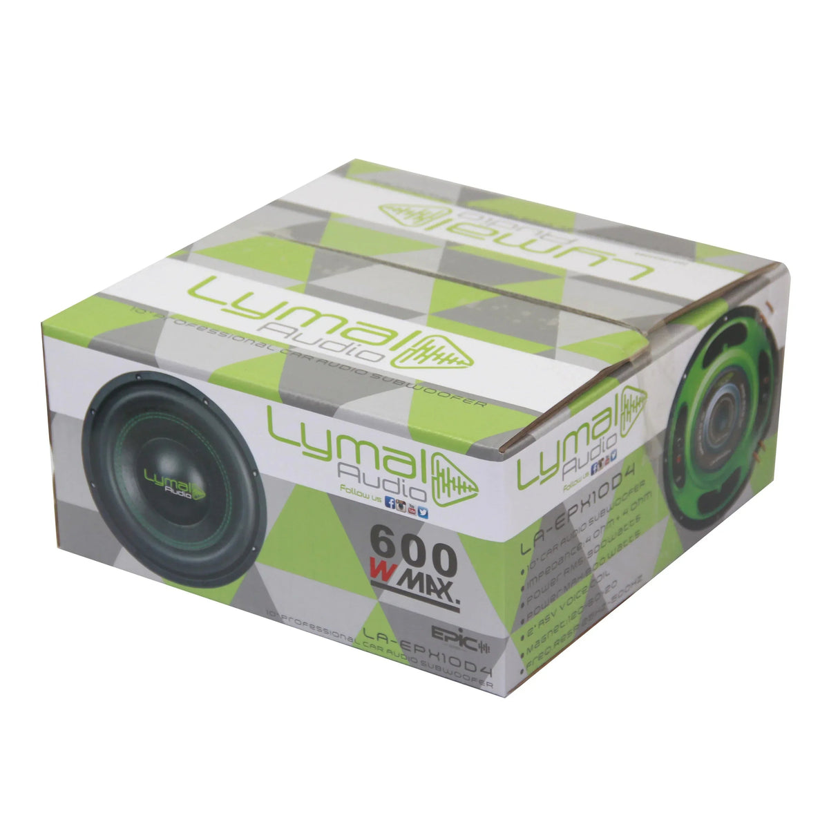 LA-EPX10D4 10" Subwoofer 600 Watts DVC 4-Ohm - Snagva