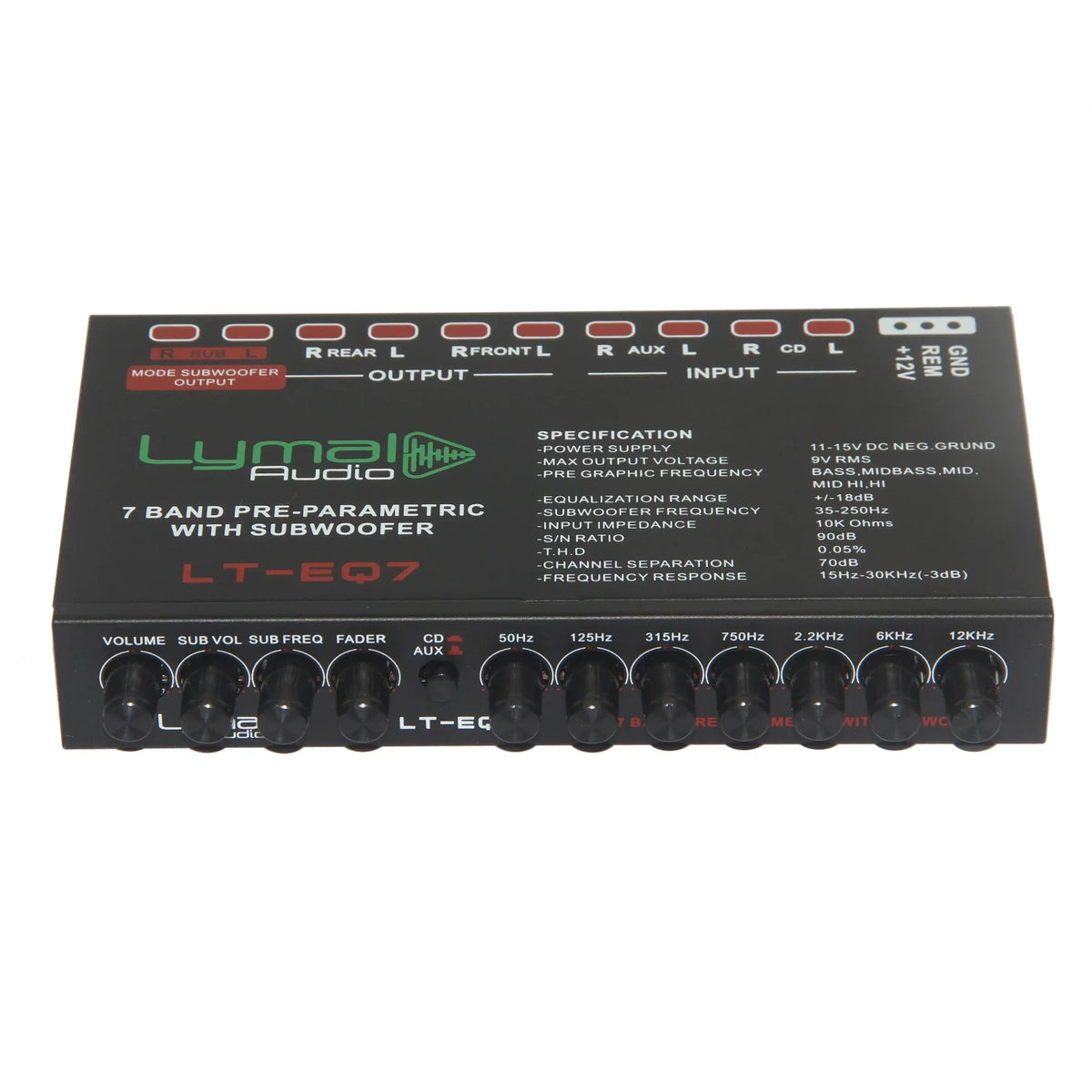 LT-EQ7 7 Band 9 Volt Car Audio Graphic Equalizer - Snagva