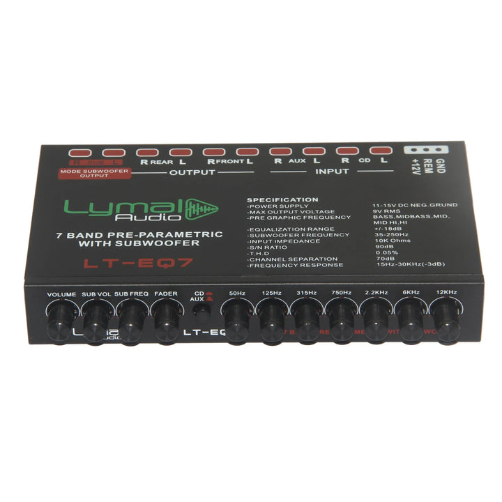 LT-EQ7 7 Band 9 Volt Car Audio Graphic Equalizer - Snagva