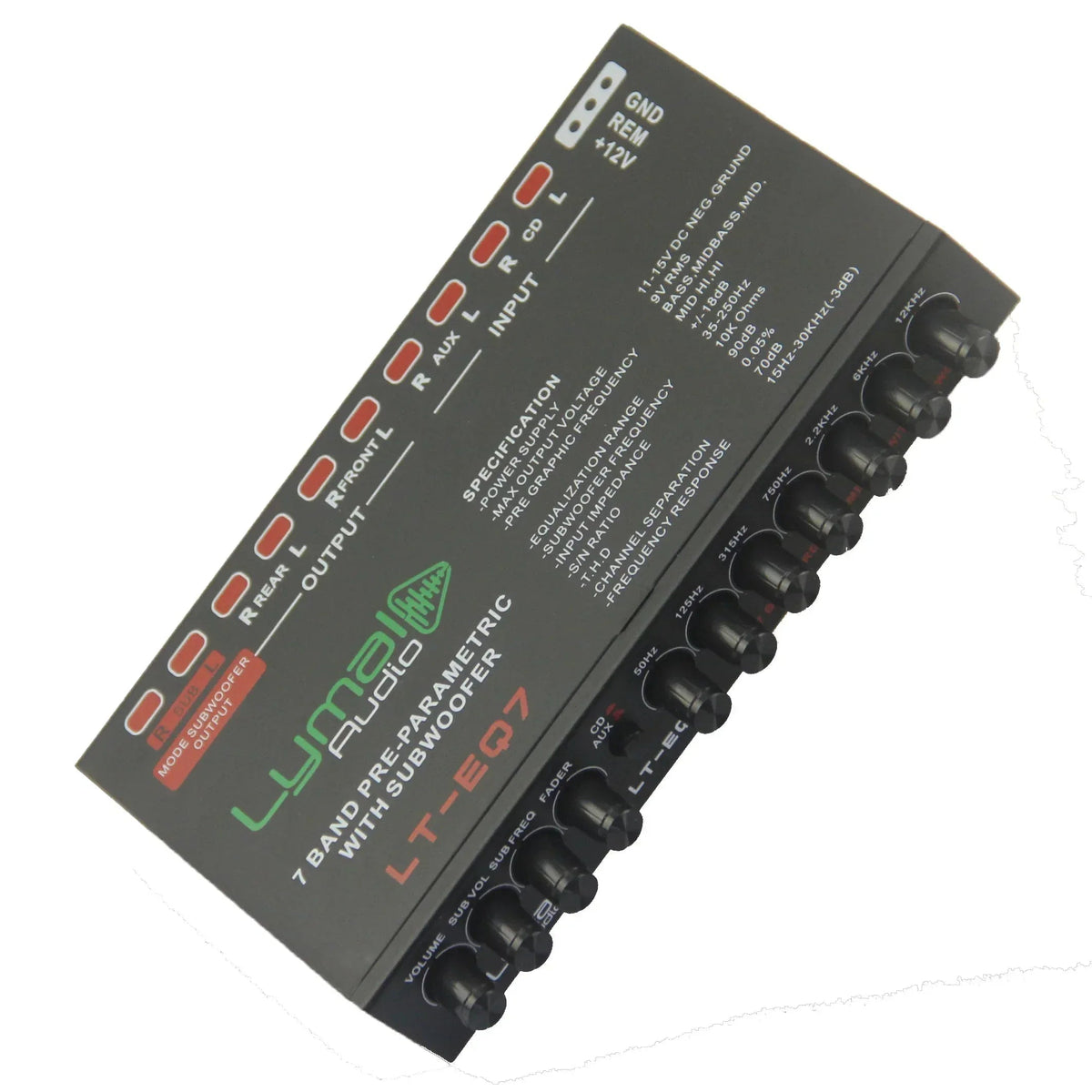 LT-EQ7 7 Band 9 Volt Car Audio Graphic Equalizer - Snagva