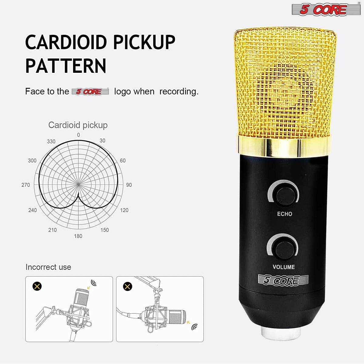 Snagva 5Core Recording Microphone Bundle – scissor arm stand detail