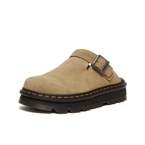 Suede Platform Mules - Womens Slip-On Clogs Comfortable Sandals