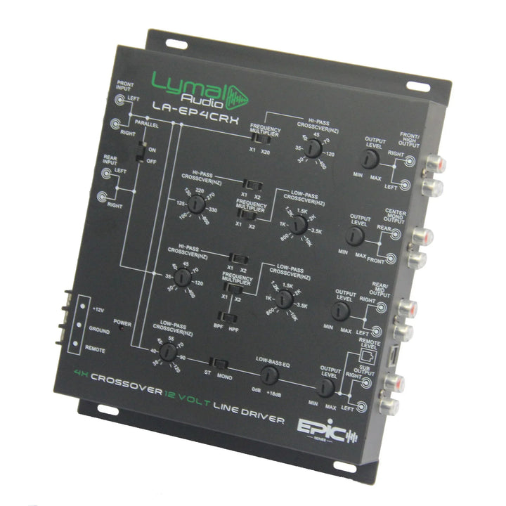 LA-EP4CRX 4 Way 12 Volt Electronic Crossover - Snagva