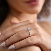 AGI Certified 3 CTW Lab Grown Diamond Solitaire Engagement Ring – G-VS