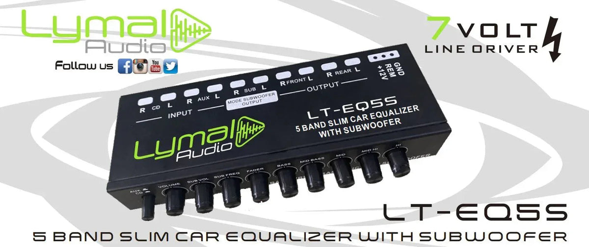 LT-EQ5S 5 Band 9 Volt Car Audio Graphic Equalizer - Snagva