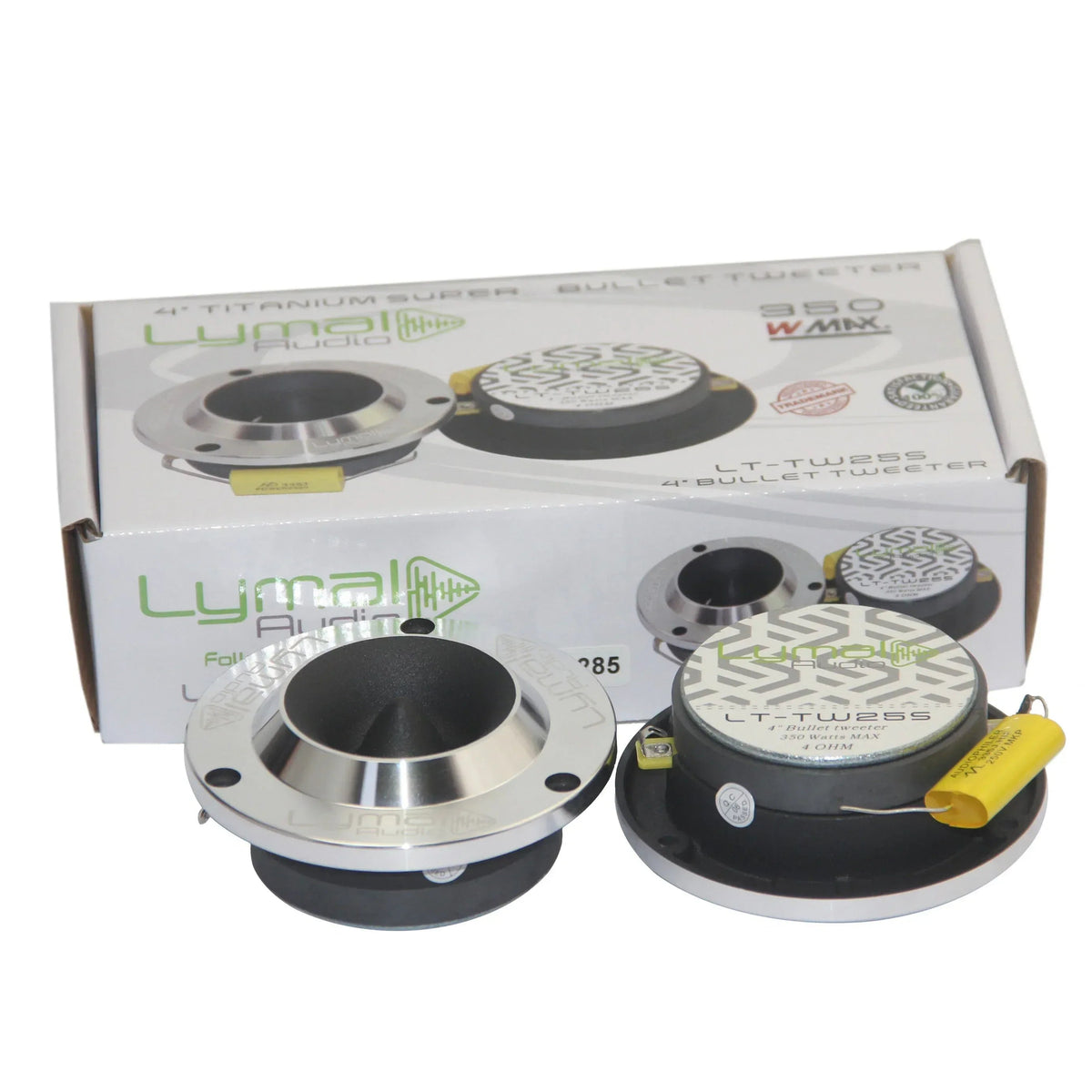 LT-TW25S PRO Bullet 3.75″ Super Tweeters Silver - Snagva