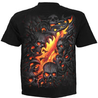 SKULL LAVA - T-Shirt Black - Snagva