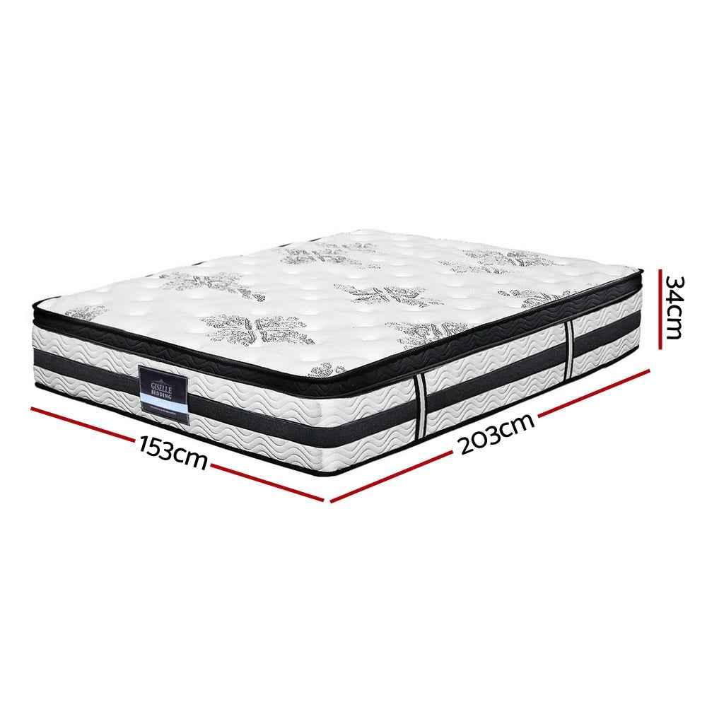 Giselle Bedding Algarve Euro Top Pocket Spring Mattress 34cm Thick –