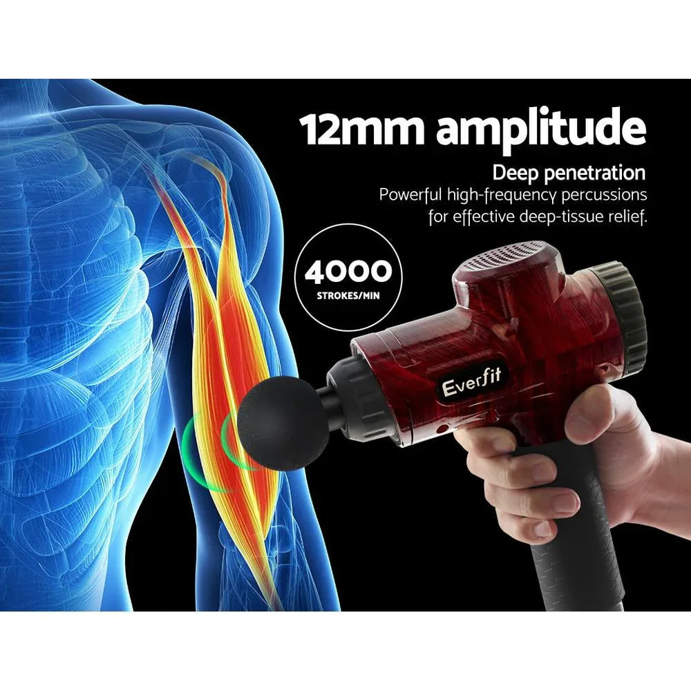 Close-up of a massage head attachment designed for targeted muscle relief.