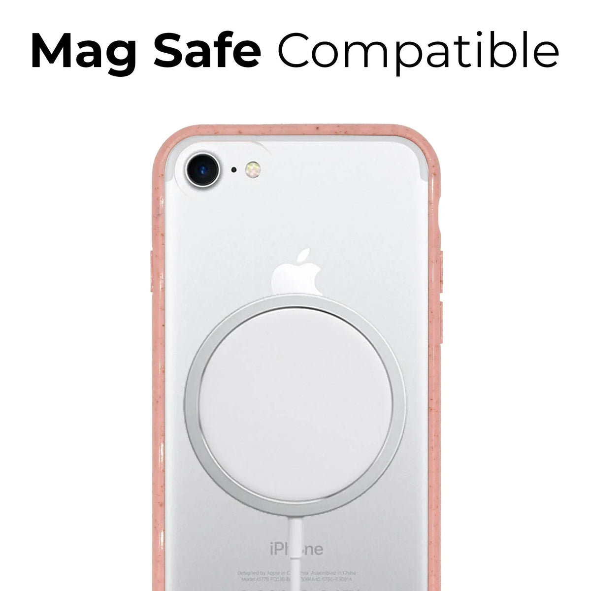 Biodegradable phone case - Transparent Pink - Snagva