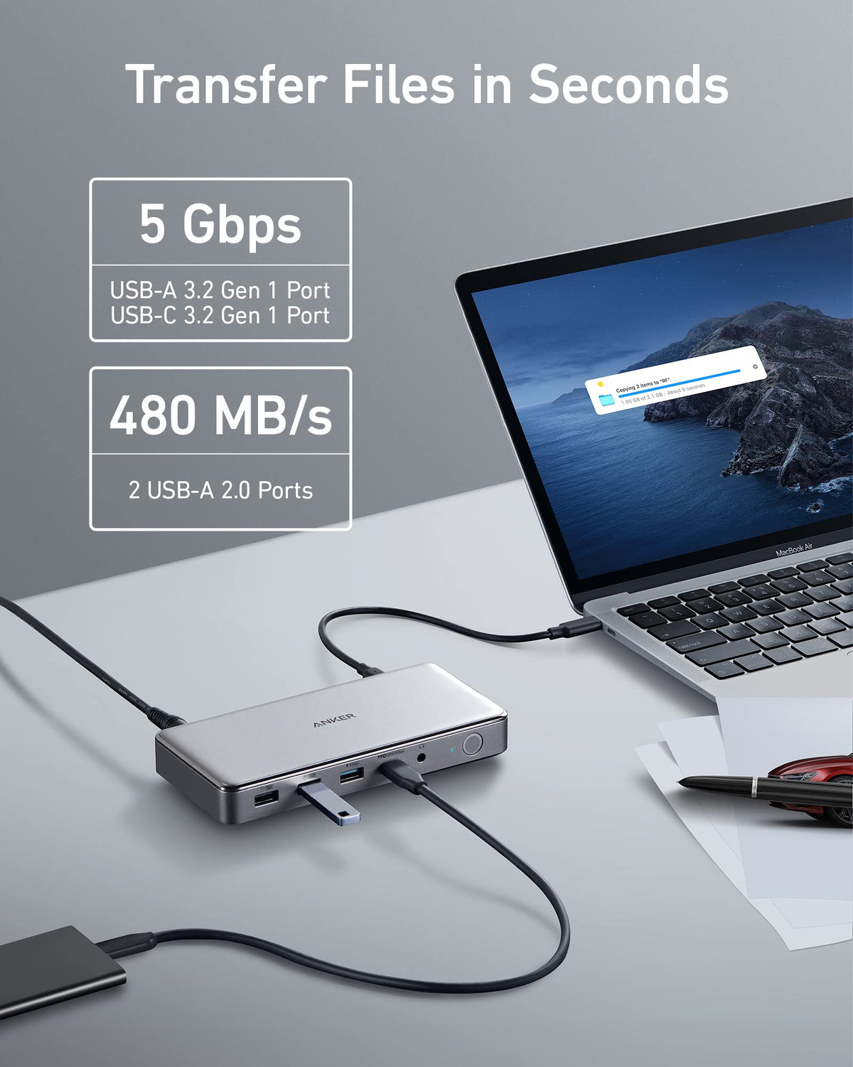 Anker 563 USB-C Docking Station - product view 5