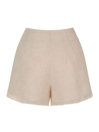 Tweed Shorts with knit striped