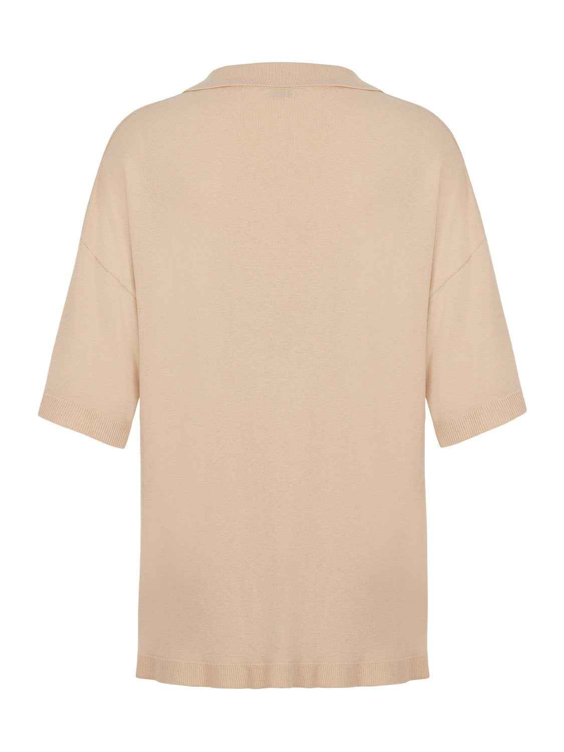 Lapel Collar Knit Top